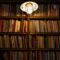light bulb beside books on shelf
